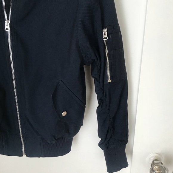 Acne Dark Blue Bomber Jacket XS - Picture 6 of 8